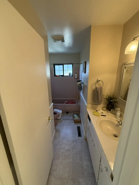 The bathroom transformation before remodeling