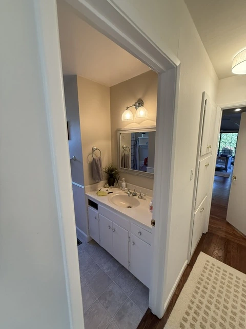 The vanity update before remodeling